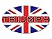 OVAL Union Jack TRIUMPH Sticker (Motorcycles decal)