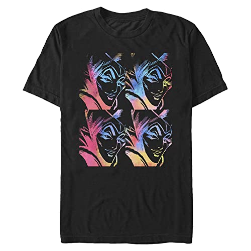 T-shirt Disney Pop Maléfique pour homme en coton noir coupe standard