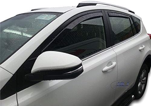 J&J AUTOMOTIVE | Deflettori D'Aria Antiturbo Per 1 Series F20 5-Porte Berlina 2011-2019, Set di 2 Pz, Nero, Antivento, Antipioggia, Fume' Oscurati