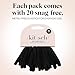 Kitsch Black Hair Ties No Damage - Strong, Stretchy Hair Bands | Soft Nylon Ponytail Holders, Snag-Free Rubber Bands, Perfect for Updos & Braids | Ideal Gifts for Women - Black, 20pcs