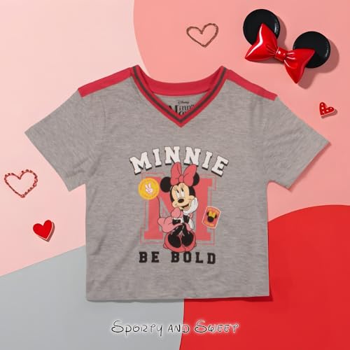 Image of Disney Princess, Lilo and Stitch, Minnie Mouse, Moana and Frozen Girls 2-Piece Sets - Short Sleeve T-Shirt and Skort for Kids