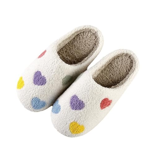Image of LNERIP Animal Slippers Fruit Slippers Plant Slippers Various Cartoon Patterns Fluffy Soft Memory Foam Retro Indoor Outdoor Home Couple Shoes