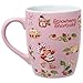 Silver Buffalo Strawberry Shortcake Berry Vines Toss Print 25oz Jumbo Curved Ceramic Mug