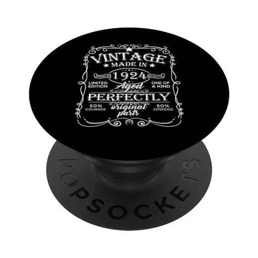 Fiesta de cumpleaños número 100 vintage hecha en 1924 cumpleaños de 100 años PopSockets PopGrip Intercambiable