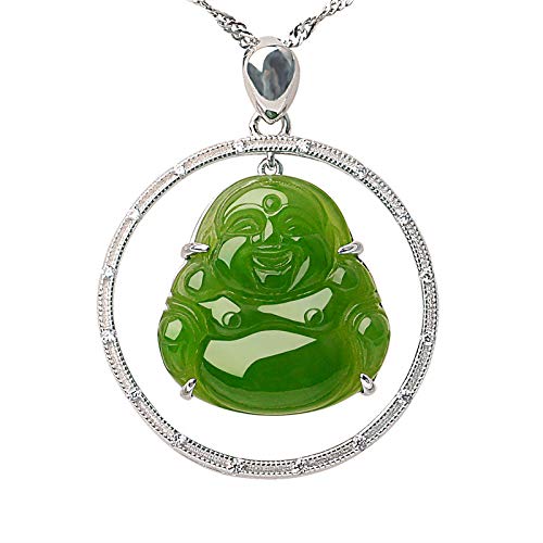 Collier en jade vert naturel et argent, le cadeau idéal pour femme avec son coffret