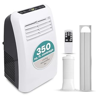 SereneLife Portable Electric Air Conditioner Unit-900W 8000 BTU Power Plug-in AC Cold Indoor Room Conditioning System with Cooler, Dehumidifier, Fan, Exhaust Hose, Window Seal, Wheels, Remote (SLPAC8)