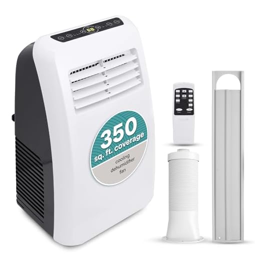 Portable Electric Air Conditioner Unit - 900W 8000 BTU Power Plug In AC Cold Indoor Room Conditioning System w/ Cooler, Dehumidifier, Fan, Exhaust Hose, Window Seal, Wheels, Remote - SereneLife SLPAC8