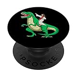 Jesus Riding Dinosaur Funny Parody Tyrannosaurus Rex T-Rex PopSockets Swappable PopGrip