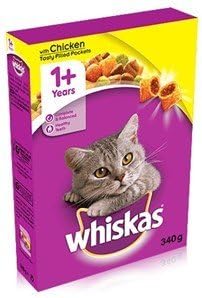 whiskas Dry 1+ Chicken Cat Food 6 x 340g