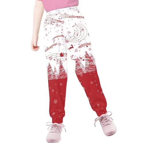 AmzPrint Christmas Sweatpants Cargo for Unisex Children Boys Gilrs High Waisted Athletic Joggers Pants Fall Winter Clothes3