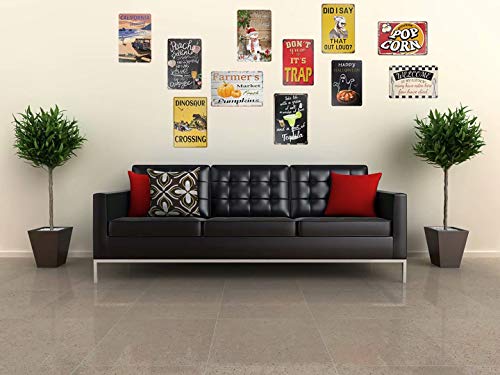 Retro Tin Sign California Vintage Metal Sign For Wall Poster For Home Kitchen Bar Coffee Shop 12X8 Inch #TOP4