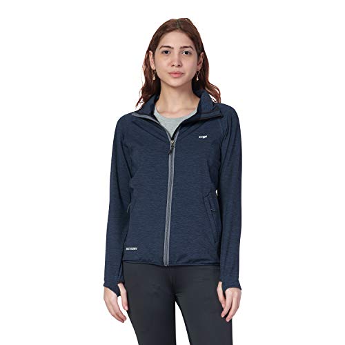 Image of berge' Women Polyester Sports Gym Running Slim Fit Full Sleeves High Neck Zipper Jacket Or Casual Sweatshirts for Women|Winter Jacket