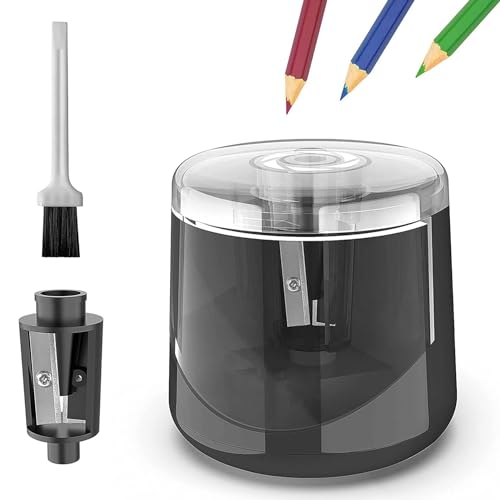 Electric Pencil Sharpener, Battery Powered Portable Pencil Sharpener Machine, Suitable for Various Types of Pencils