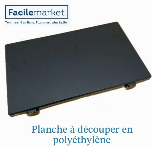 Planche à découper en polyéthylène professionnel Noir 60 x 40 x 2 avec Fermi Made in Italy