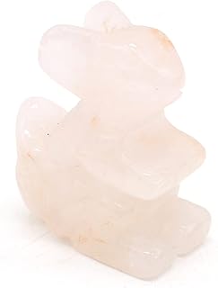 AAKOMA Estatua de Canguro, Cristal de ópalo de Cuarzo Rosa, Gema de Piedra Natural, artesanías, Adornos Decorativos for el hogar, Regalo, 1 ud. (Color : Rose Quartz, Size : 30x50mm)