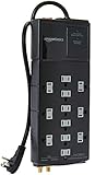 AmazonBasics 12-Outlet Surge Protector, 4,350 Joule, 10-foot Cord
