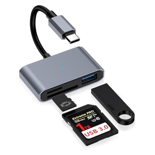 SDJ[h[_[ 3in1 }` ϊA_v^ OTG@\ Type-C USB JA_v^ ` o f[^] USB-C/SD/TF/USB3.0J[hƌ݊ ϋvP[u ʐ^/rfI] ݒsv J[h[_[y 