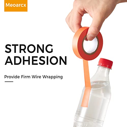 Meoarcx Colored Electrical Tape Vinyl Pvc-10 Pack 3/4 In X 60 Ft 5 Mil Waterproof Electric Tape Flame Retardant, Heat Resistant Insulation Tape Indoor Outdoor Wire Wrapping Harness Rainbow Multicolor #TOP4