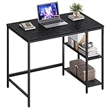 Robuste et durable : L’épaisseur du panneau d’aggloméré et le cadre en acier de qualité confèrent à ce bureau avec rangement une structure robuste et une capacité de charge allant jusqu’à 50 kg