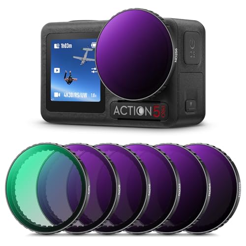 K&F Concept Osmo Action 5Pro/4/3 ptB^[Zbg(PL+ND8+ND16+ND32+ND64+ND256) NDtB^[ tB^[ CPLtB^[ ΌtB^[ Yی AGCwKX ߗ ve