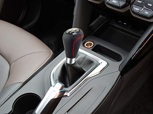 Bashineng 5 Speed Shift Knob Shifting Lever Leather Gear Stick Transmissions Shifter Handle Fit Most Manual Cars Truck Suv Vehicle (Black+Red) #TOP3