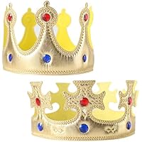 MIVAIUN 2 Piezas King Crowns Party Hat,Sombrero de Rey