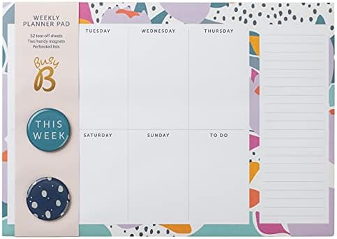 Busy B Weekly Planner Pad - 52 Tear-Off Sheets, Paradise Punch