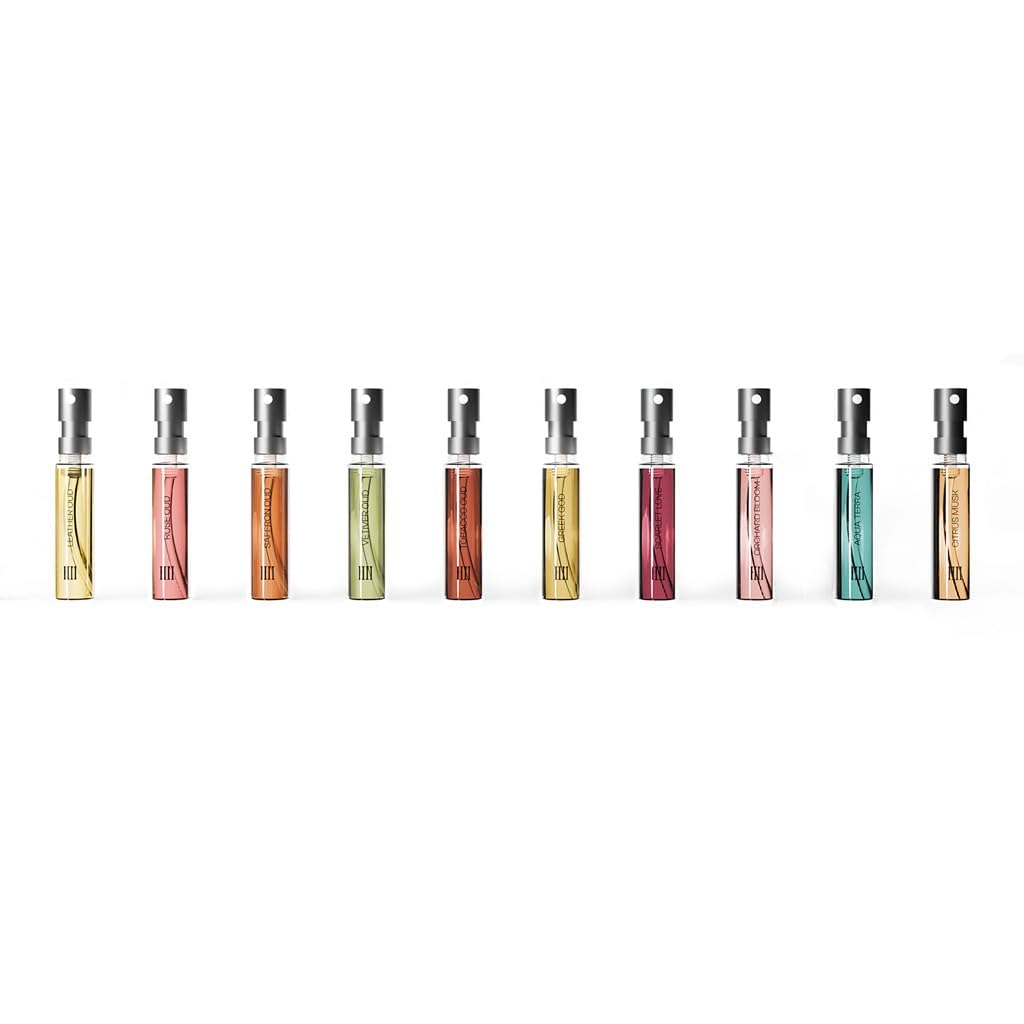 House of Moksha Discovery Kit - Unisex Perfume Set of 10 x 3 ml Luxury Eau De Parfum Miniatures Featuring Oud, Floral, Woody, Citrus & Musk Scents for Men & Women-image-35