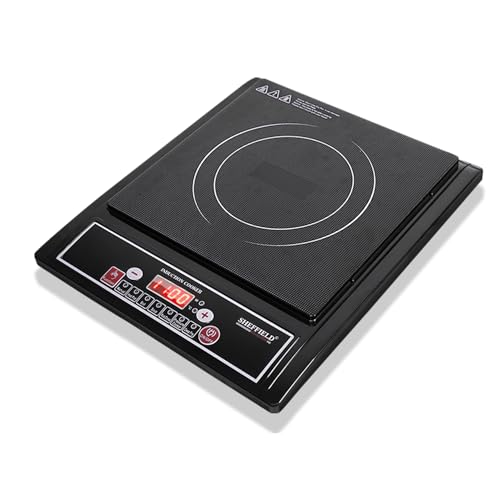 Image of Sheffield Classic 1400W Portable Induction Cooktop | Soft Push Buttons, 7 Preset Modes, Easy Touch Control | Auto Shut‑Off, Fast Heating & Energy‑Efficient Electric Stove - Black