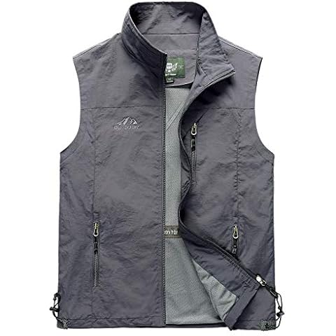 Hixiaohe Men's Lightweight Outdoor Travel Vest Cover