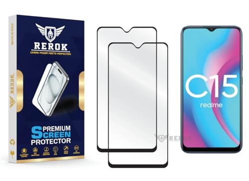 Image of Gorilla Tempered Glass Screen Protector Compatible with Realme C15 [Pack of 2] | Edge-to-Edge, Bubble-Free, Case Friendly, Easy Installation Kit