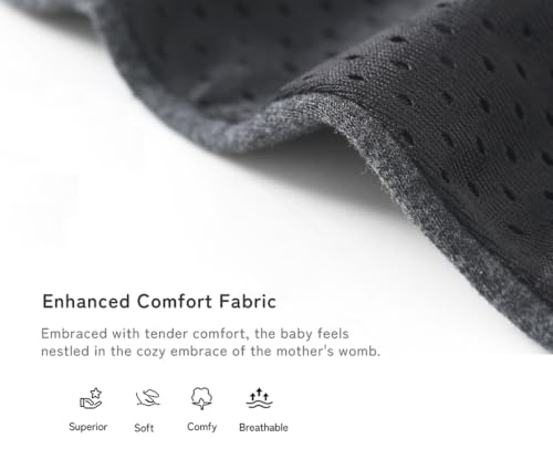 Image of Golden Bee Cozy Nest Newborn Baby Carrier, Ergonomic, Baby Wrap Carrier, M-Shape Sitting Position, Padded Head & Neck Support, Baby Carrier for New Born to Toddler 3-24 Months (3 to 12 Kg) (Grey)