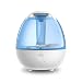 Anypro Cool Mist Humidifier, Ultrasonic Super Quiet Air Diffuser with Silver ion Antibacterial Agent, 3 Time Settings High/Low Control and Night Light Ideal for Baby Bedroom, 0.5 Gallon, Blue