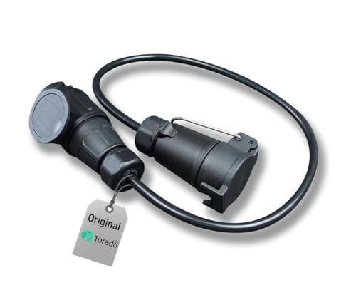Torado® Câble de remorque 80 cm 13 à 7 broches adaptateur connecteur pour remorque de voiture adaptateur prise accessoires pièces de rechange