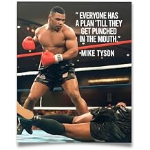 AMERICAN LUXURY GIFTS Everyone Has a Plan Boxing Motivation Wall Art 8x10 Inspirational Sports Poster for Men Unframed Fighter Quote Print for Home Gym Decor Office Man Cave
