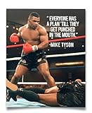 AMERICAN LUXURY GIFTS Everyone Has a Plan Boxing Motivation Wall Art 8x10 — Inspirational Sports Poster for Men — Unframed Fighter Quote Print for Home Gym Decor Office Man Cave