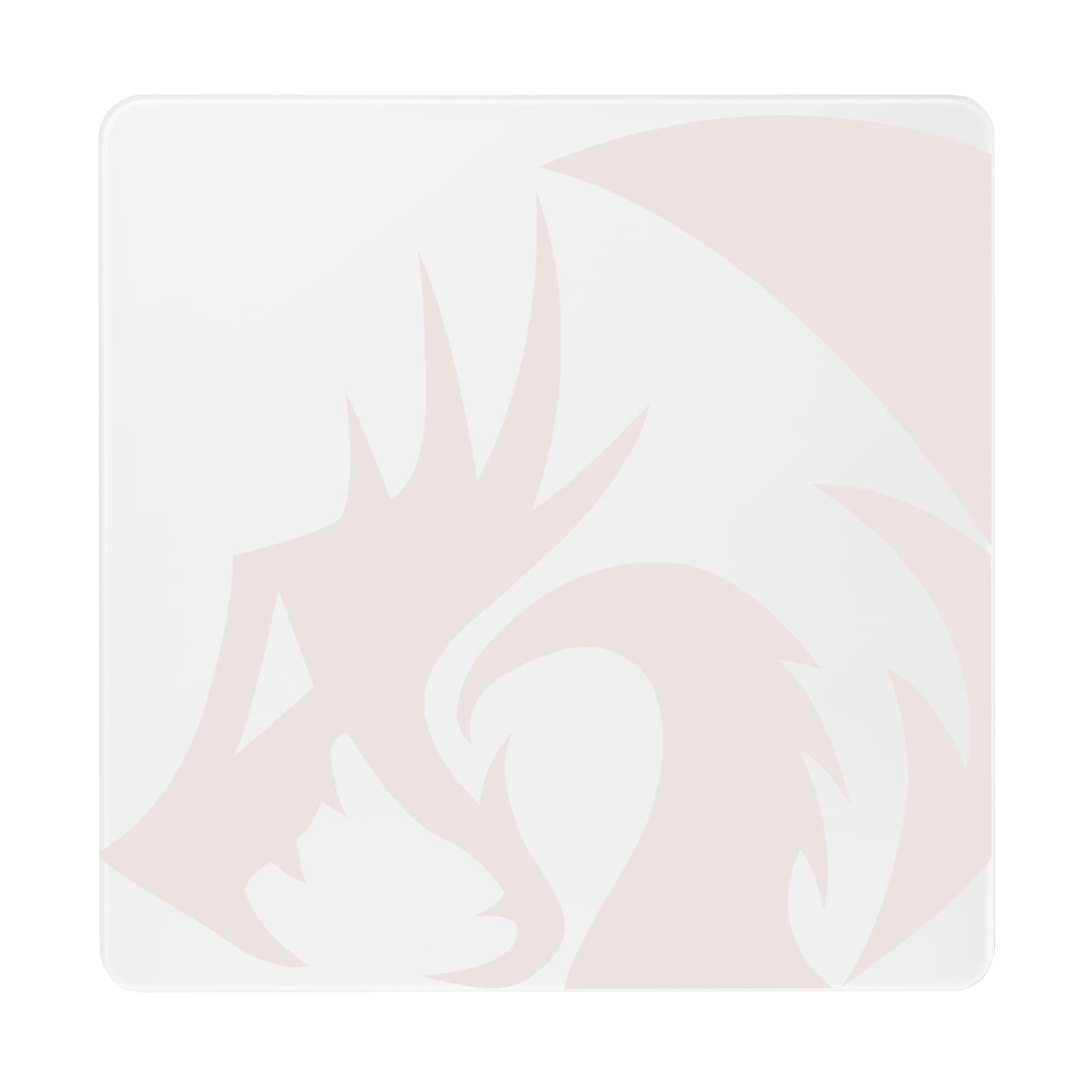 Redragon PG1M Tappetino per mouse in vetro, superficie di precisione ultra liscia con base antiscivolo, facile da pulire, tappetino per mouse rigido per gaming, 330 x 330 x 3,7 mm, bianco