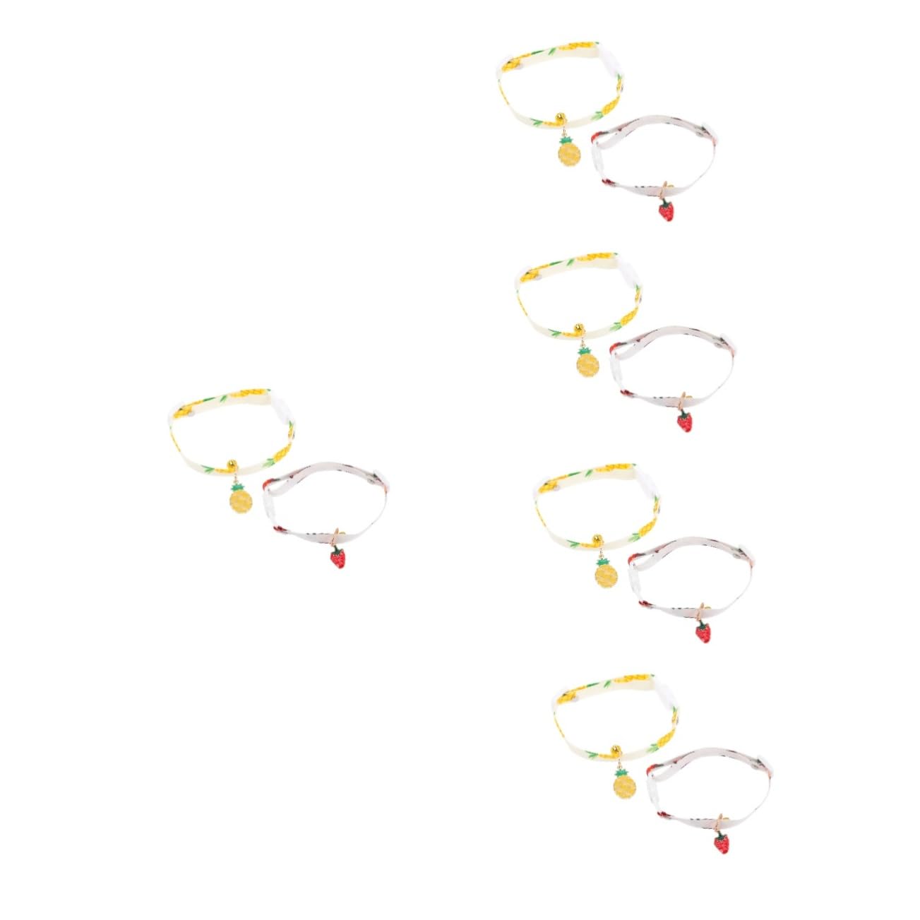 Colliers pour chiens et chats Milisten réglables avec motifs fruits et clochettes x10