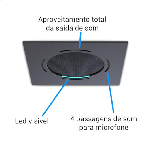 Suporte P/Alexa Echo Pop De Embutir No Teto Gesso Quadrado