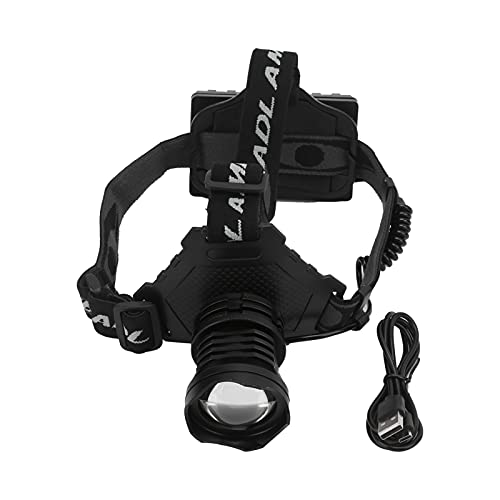 Lámpara frontal exterior de aluminio con luz LED de 1000 lm y puerto USB para camping