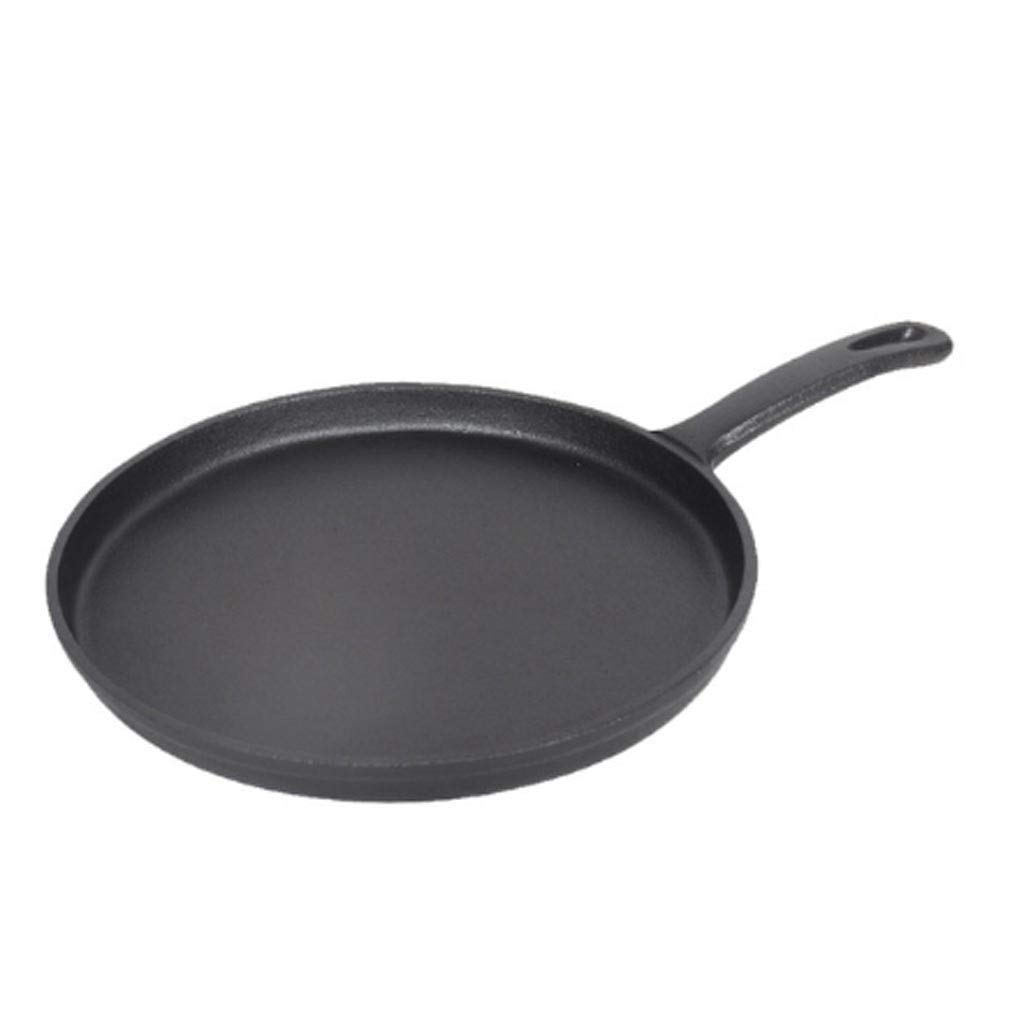 ASerZenith 26Cm Thickened Cast Iron Non-Stick Frying Pan Layer-Cake Cake Pancake Crepe Maker Flat Pan Griddle Breakfast Omelet Baking Pans