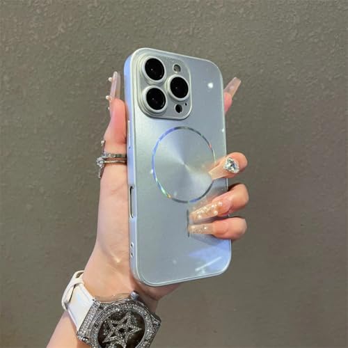 Coque iPhone 15 Pro Max Argent scintillante avec paillettes de luxe Aurora