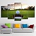 Produktbild nobrand Leinwand Wandkunst Bilder für Wohnzimmer Drucke Home Decor 5P Golfballplatz Freizeit Sport Landschaft Gemälde Arbeiten ohne Rahmen 20x35_20x45_20x55cm