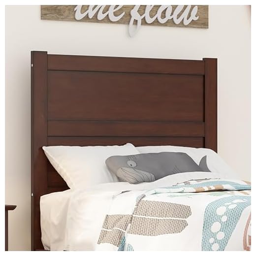 AFI, NoHo Solid Wood Panel Headboard, Twin, Walnut