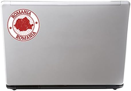 2 x Romania Vinyl Sticker Decal Bike Laptop Travel Luggage Tag Flag #4697 (10cm x 10cm)