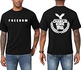 KESIHAN Freedom Shirt Charlie Kirk T Shirts American Patriotic Freedom Shirts for Men Casual Graphic Tees Top Black