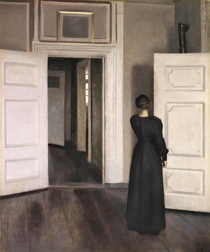 Tableau Hammershoi pour sublimer un mur vide de salon avec élégance