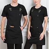 Delantal con bolsillos en el diseño frontal, perfecto para poner tu celular, bolígrafos, libreta, parrilla, termómetro de carnes y otros que necesites.