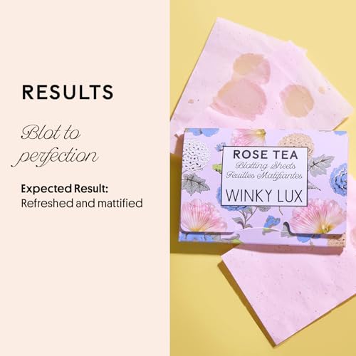 image for Winky Lux Rose Tea Oil Blotting Sheets – Shine Control Blotting Pape
