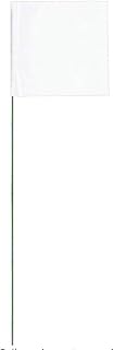 Swanson Tool Co FW15100 2.5-Inch by 3.5-Inch Marking Flags with 15-Inch Wire Staffs, White, 100-Pack